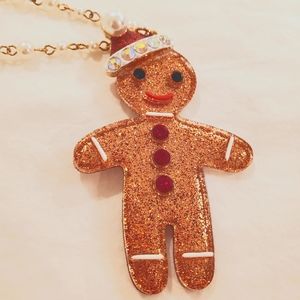 Gingerbread Man Necklace